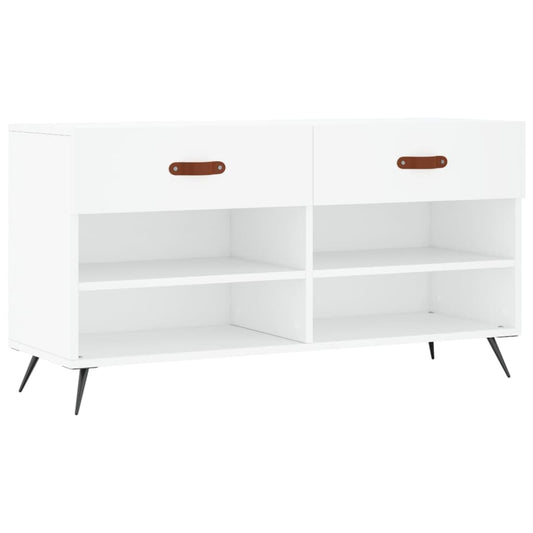 Luxo Shoe Cabinet Solid Oak 6 Compartments Rectangular & Metal Feet