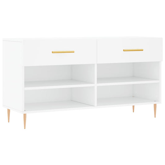 Luxo Shoe Cabinet Solid Oak 6 Compartments Rectangular & Metal Feet