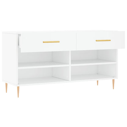 Luxo Shoe Cabinet Solid Oak 6 Compartments Rectangular & Metal Feet