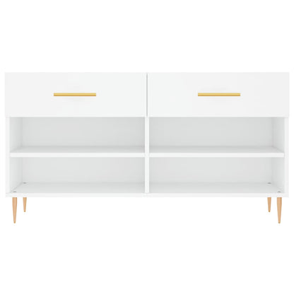 Luxo Shoe Cabinet Solid Oak 6 Compartments Rectangular & Metal Feet