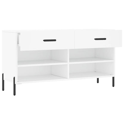 Luxo Shoe Cabinet Solid Oak 6 Compartments Rectangular & Metal Feet