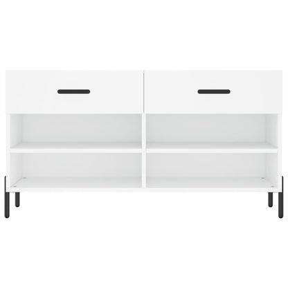 Luxo Shoe Cabinet Solid Oak 6 Compartments Rectangular & Metal Feet