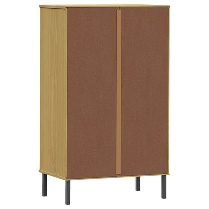 Shoe Cabinet Honey Wax Pine 4 Compartments Rectangular