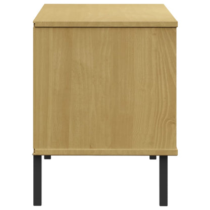 Shoe Rack Solid Pine & Metal Wide & Deep 6 Compartments