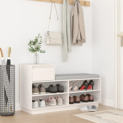 Shoe Cabinet Natural Solid Pine Wide & Deep 5 Compartments