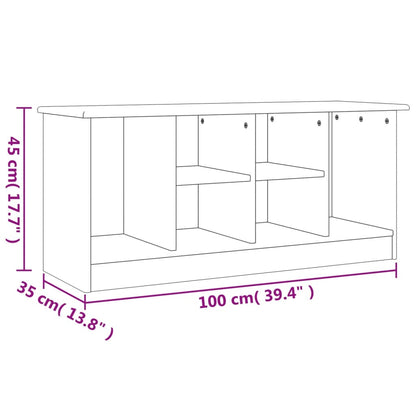 Shoe Bench Natural, Solid Pine 6 Compartments Wide & Deep
