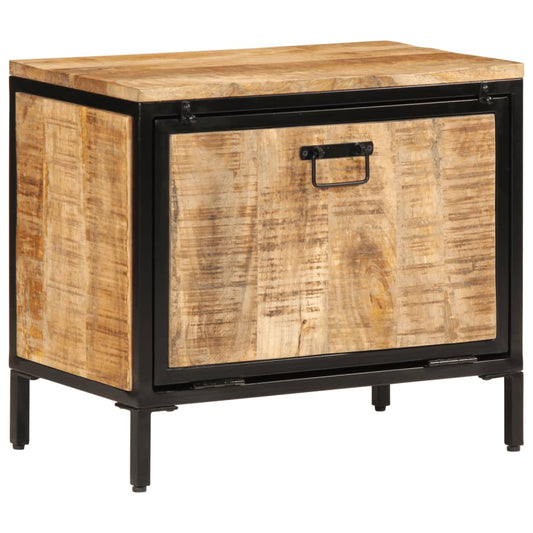 Shoe Cabinet Natural Oak & Metal 1 Compartment Small