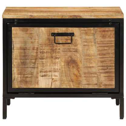 Shoe Cabinet Natural Oak & Metal 1 Compartment Small
