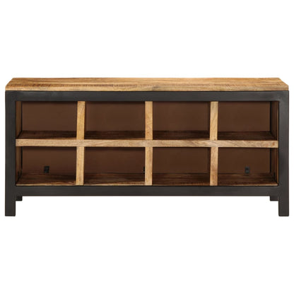 Shoe Bench Natural Mango Wood 8 Compartments Wide & Long