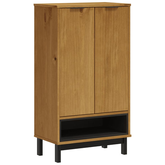 Shoe Cabinet Solid Oak & Pine 3 Compartments Rectangular