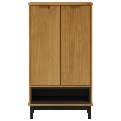 Shoe Cabinet Solid Oak & Pine 3 Compartments Rectangular