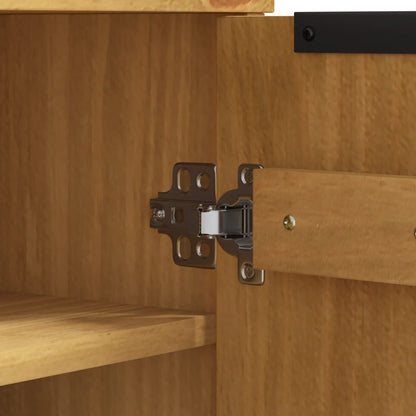 Shoe Cabinet Solid Oak & Pine 3 Compartments Rectangular