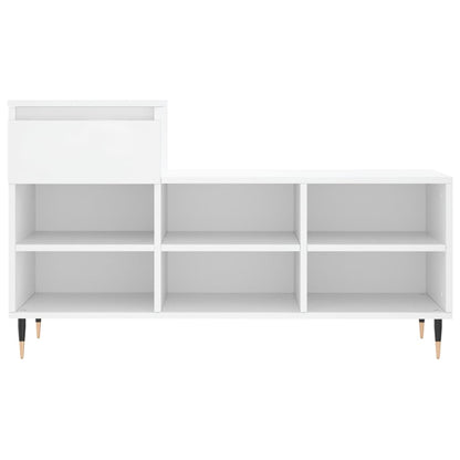 Shoe Cabinet High Gloss Reclaimed Wood 6 Compartments & 1 Drawer