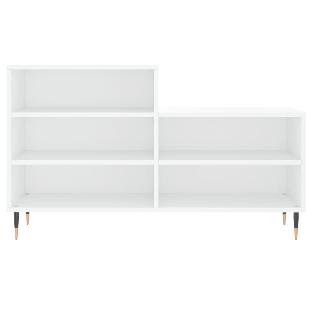 Luxo Shoe Cabinet Solid Oak 5 Compartments Rectangular & Metal Feet