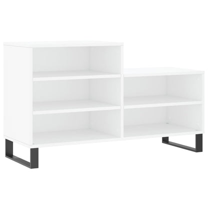 Luxo Shoe Cabinet Solid Oak 5 Compartments Rectangular & Metal Feet