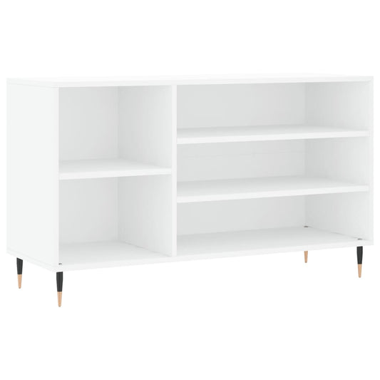 Shoe Cabinet High Gloss Reclaimed Wood 5 Compartments