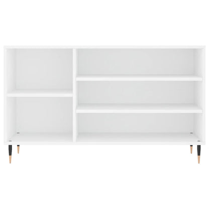 Shoe Cabinet High Gloss Reclaimed Wood 5 Compartments