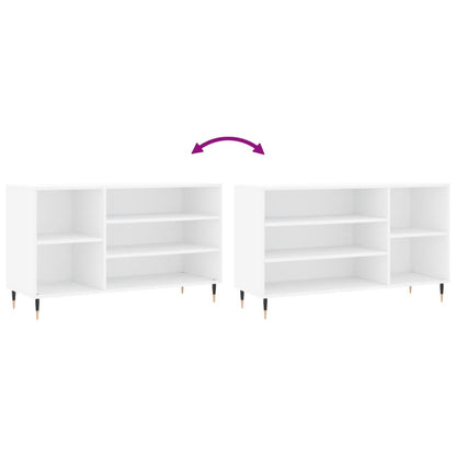 Shoe Cabinet High Gloss Reclaimed Wood 5 Compartments