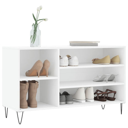 Luxe Shoe Cabinet High Gloss Reclaimed Wood 5 Compartment