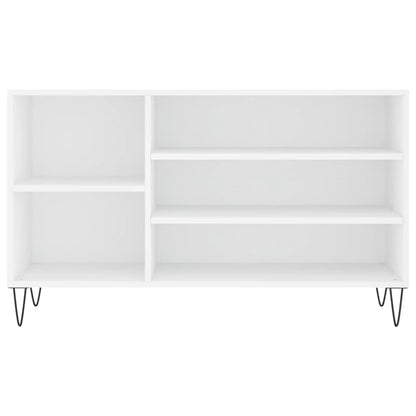 Luxe Shoe Cabinet High Gloss Reclaimed Wood 5 Compartment