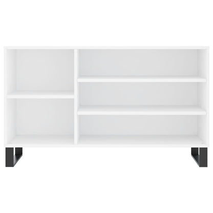 Shoe Cabinet High Gloss Reclaimed Wood 5 Compartments