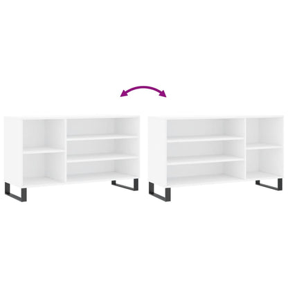 Shoe Cabinet High Gloss Reclaimed Wood 5 Compartments