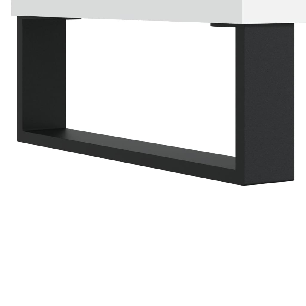 Shoe Cabinet High Gloss Reclaimed Wood 5 Compartments