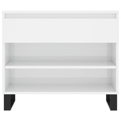 Shoe Cabinet High Gloss Reclaimed Wood 2 Compartments & 1 Drawer