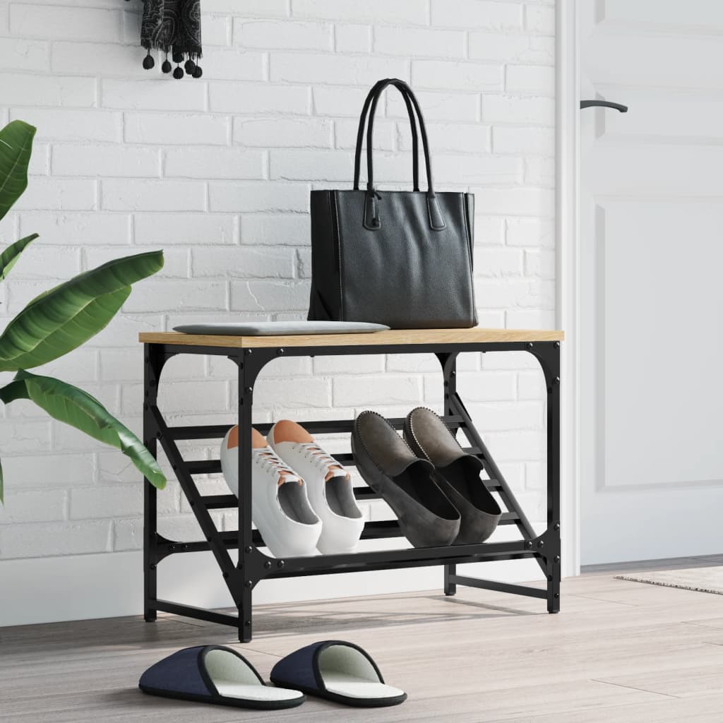 Freya Shoe Rack Reclaimed Wood Wide & Long 1 Compartments