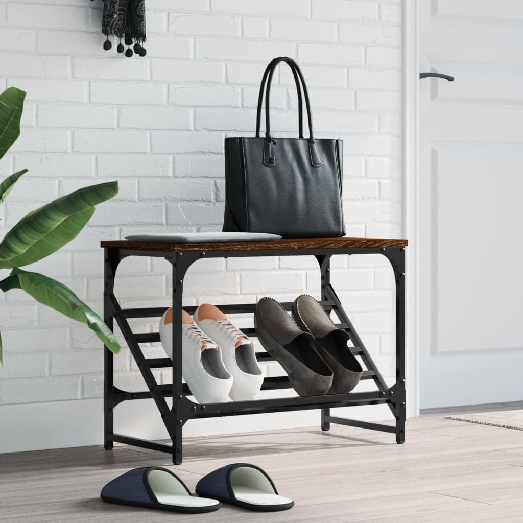 Freya Shoe Rack Reclaimed Wood Wide & Long 1 Compartments
