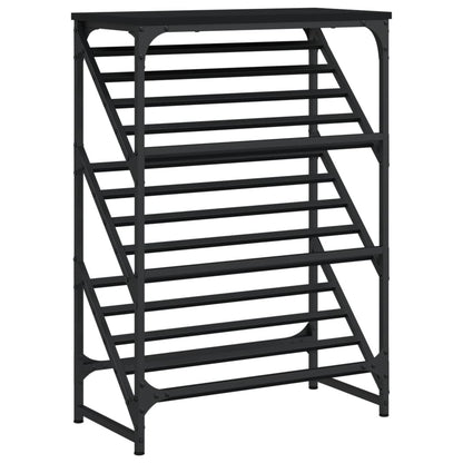 Freya Shoe Rack Reclaimed Wood Tall & Skinny 3 Compartments