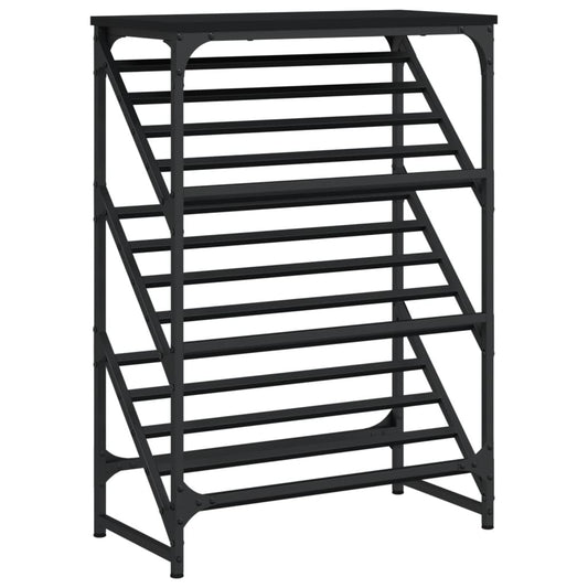 Freya Shoe Rack Reclaimed Wood Tall & Skinny 3 Compartments