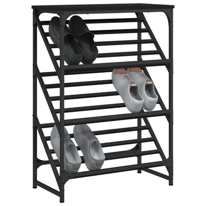 Freya Shoe Rack Reclaimed Wood Tall & Skinny 3 Compartments
