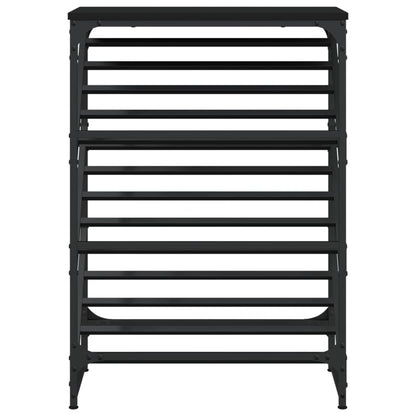 Freya Shoe Rack Reclaimed Wood Tall & Skinny 3 Compartments