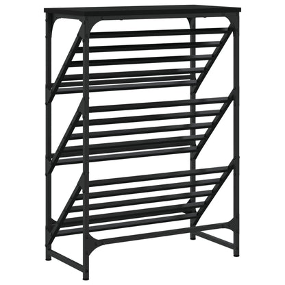 Freya Shoe Rack Reclaimed Wood Tall & Skinny 3 Compartments