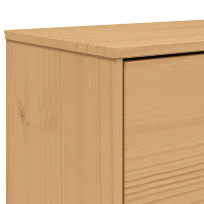 Shoe Cabinet Solid Pine 3 Drop-Down Compartments Medium Height