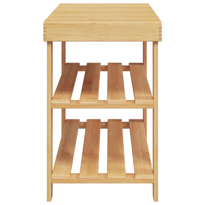 Shoe Rack Natural Bamboo 3 Tiers