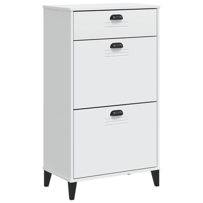 Shoe Cabinet Oak 3 Drop-Down Compartments Rectangular