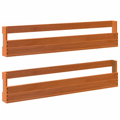 Set of 2 2 Pair Modern 23" Wall Mounted Pine Shoe Cabinet