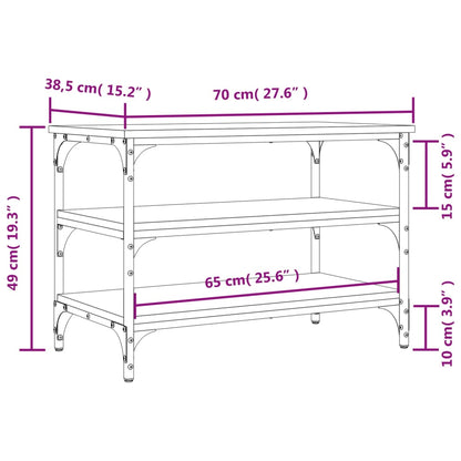Shoe Bench Black Wood Deep & Wide 3 Compartments