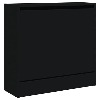 Modern 3 Pair 31" Compact Shoe Cabinet With 1 Flip Down Drawer