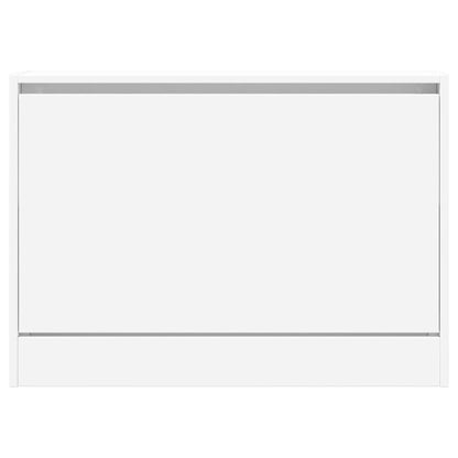 Modern 6 Pair 31" Compact Shoe Cabinet With 1 Flip Down Drawer