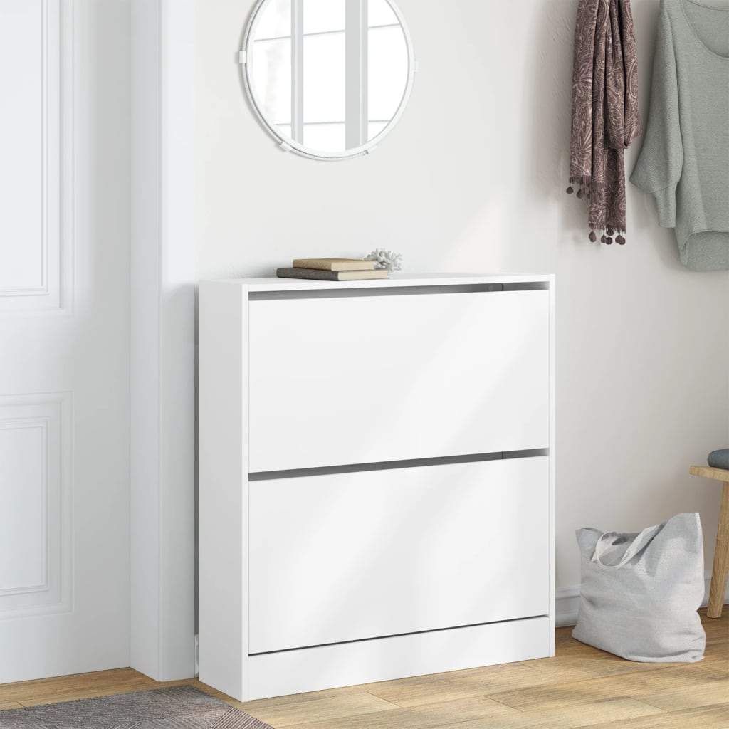 Tone Shoe Cabinet Solid Oak 2 Drop-Down Drawers Small