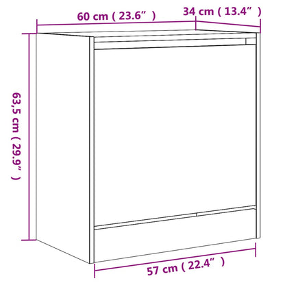 Modern 6 Pair 31" Compact Shoe Cabinet With 1 Flip Down Drawer