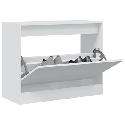 Modern 6 Pair 31" Shoe Cabinet With 1 Flip Down Drawer