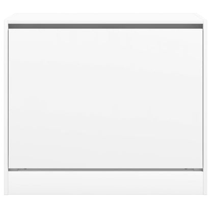 Modern 9 Pair 31" Compact Shoe Cabinet With 1 Flip Down Drawer