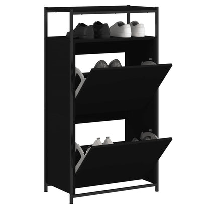 Tone Shoe Cabinet Solid Oak 2 Drop-Down Drawers