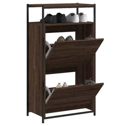 Tone Shoe Cabinet Solid Oak 2 Drop-Down Drawers