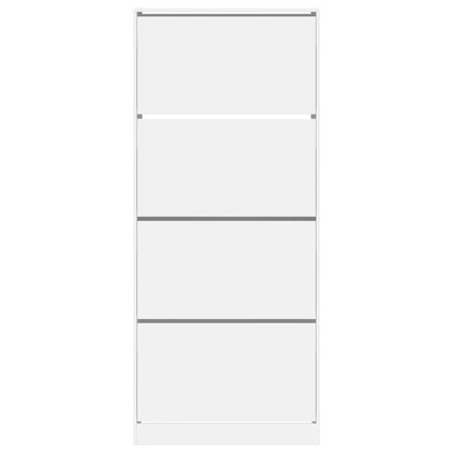 Shoe Cabinet Natural Solid Pine Tall 4 Drawers