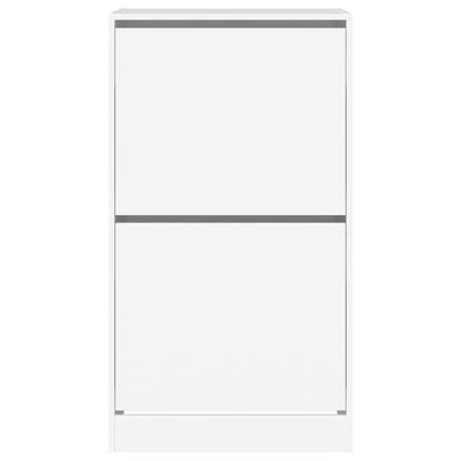 Shoe Cabinet Warm-toned Wood Medium Height 2 Compartments